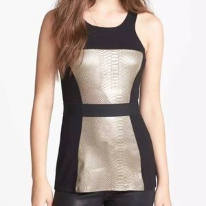 ⭐️ Bailey 44 Rocket Metallic Snakeskin Embossed Top XS